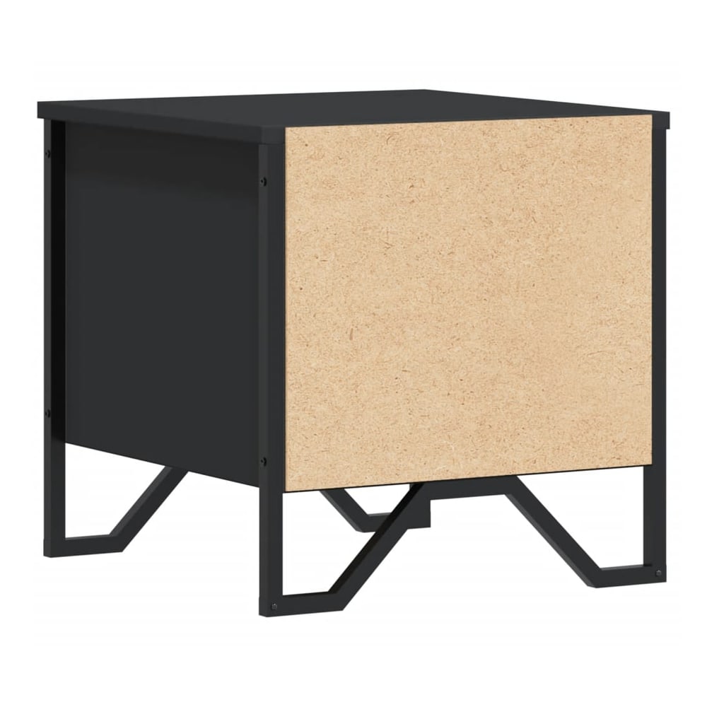 Bedside Cabinet 40x41x40 cm Engineered Wood Black 1
