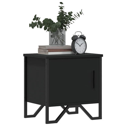 vidaXL Bedside Cabinets 2 pcs Black 40x30x40 cm Engineered Wood 4