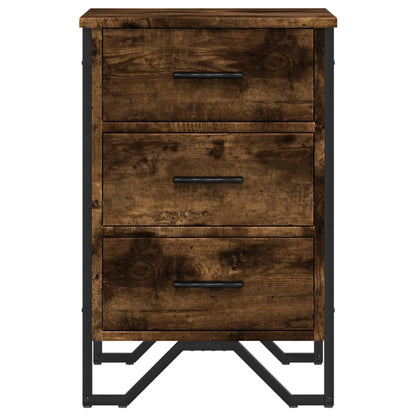 vidaXL Bedside Cabinet Smoked Oak 40x41x60 cm Engineered Wood 5