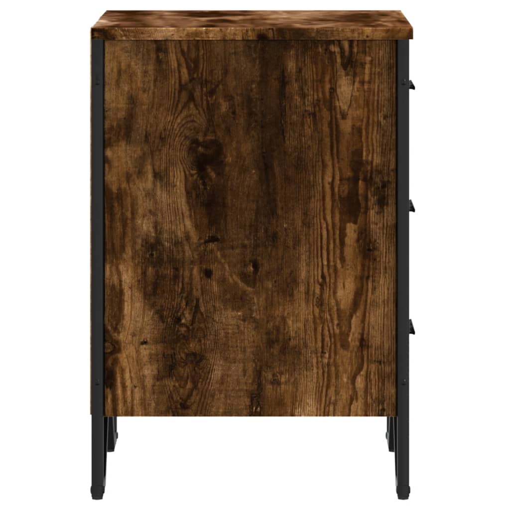 vidaXL Bedside Cabinet Smoked Oak 40x41x60 cm Engineered Wood 6