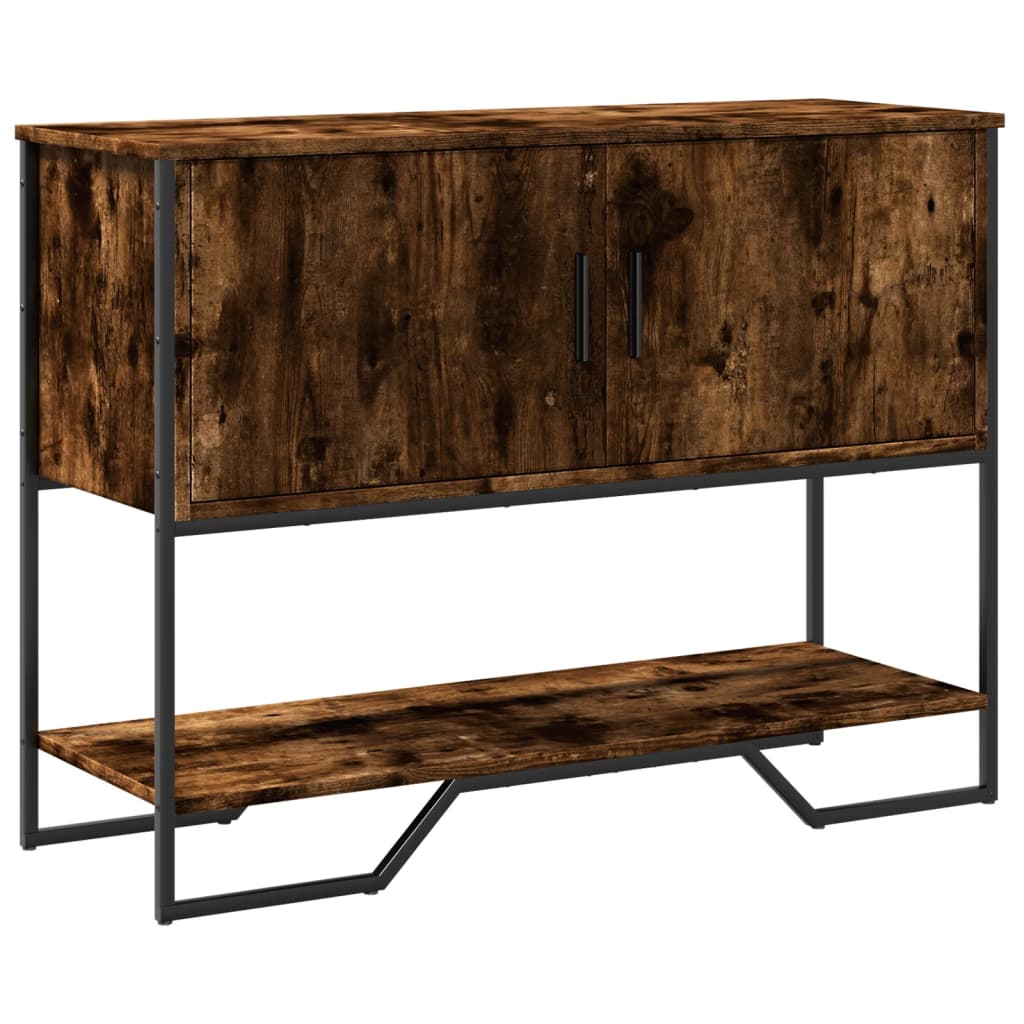 vidaXL Console Table Smoked Oak 100x35x74.5 cm Engineered Wood 1