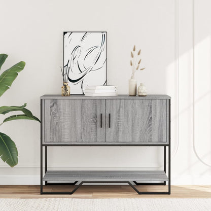 vidaXL Console Table Grey Sonoma 100x35x74.5 cm Engineered Wood 2