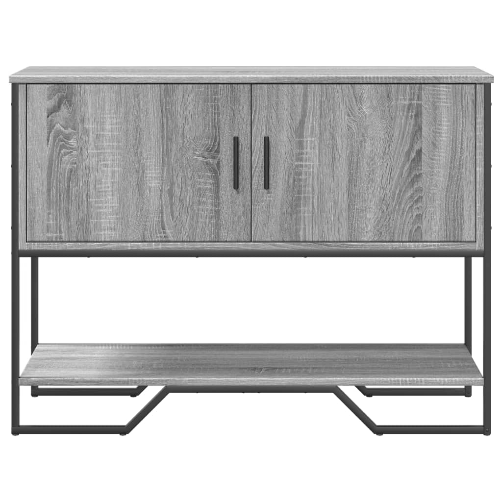 vidaXL Console Table Grey Sonoma 100x35x74.5 cm Engineered Wood 4
