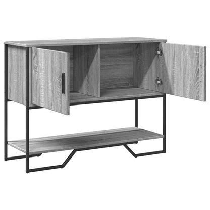 vidaXL Console Table Grey Sonoma 100x35x74.5 cm Engineered Wood 5