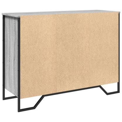 vidaXL Sideboard Grey Sonoma 101x35.5x74.5 cm Engineered Wood 6