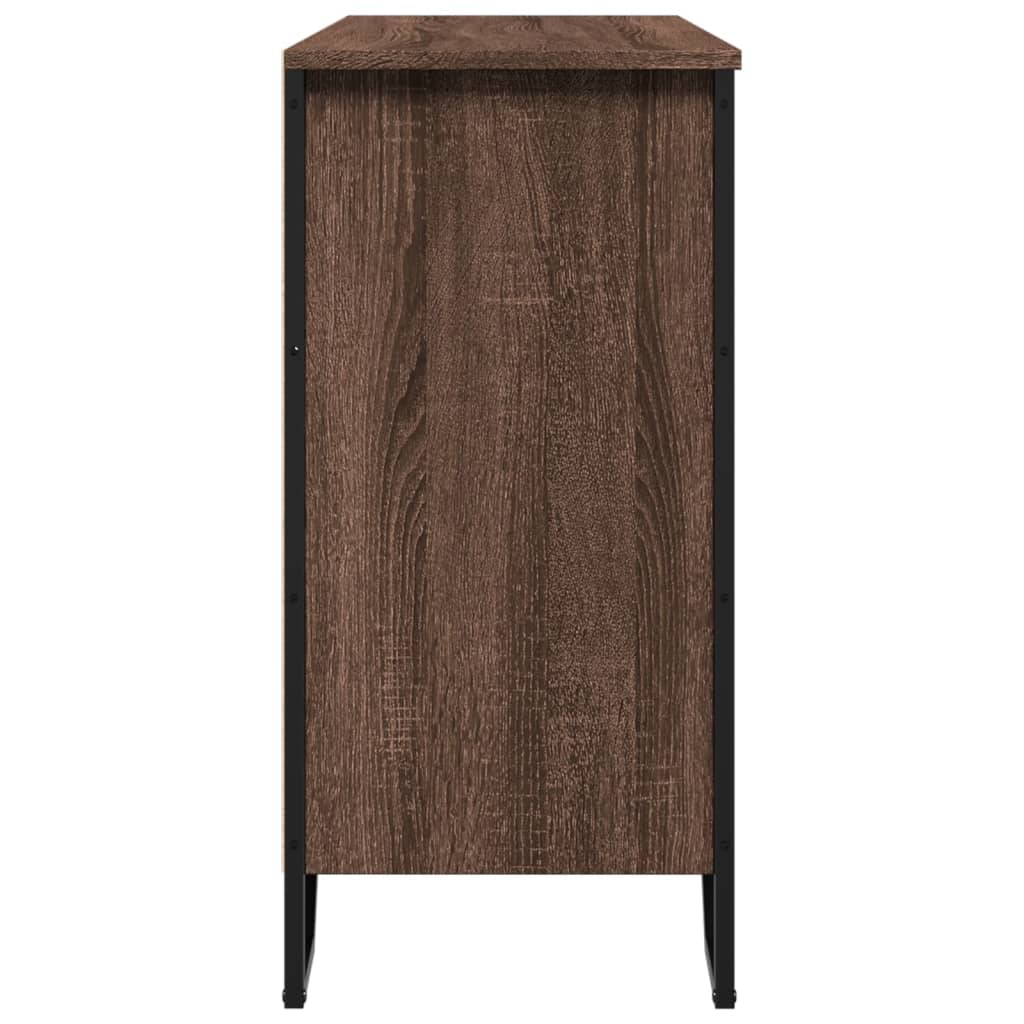 vidaXL Sideboard Brown Oak 101x35.5x74.5 cm Engineered Wood 5