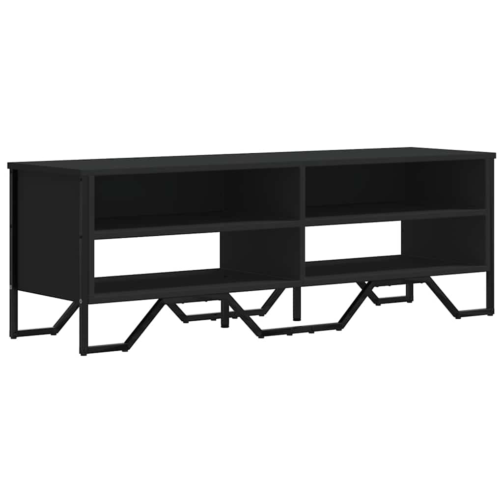 vidaXL TV Cabinet Black 122x34x41 cm Engineered Wood 2