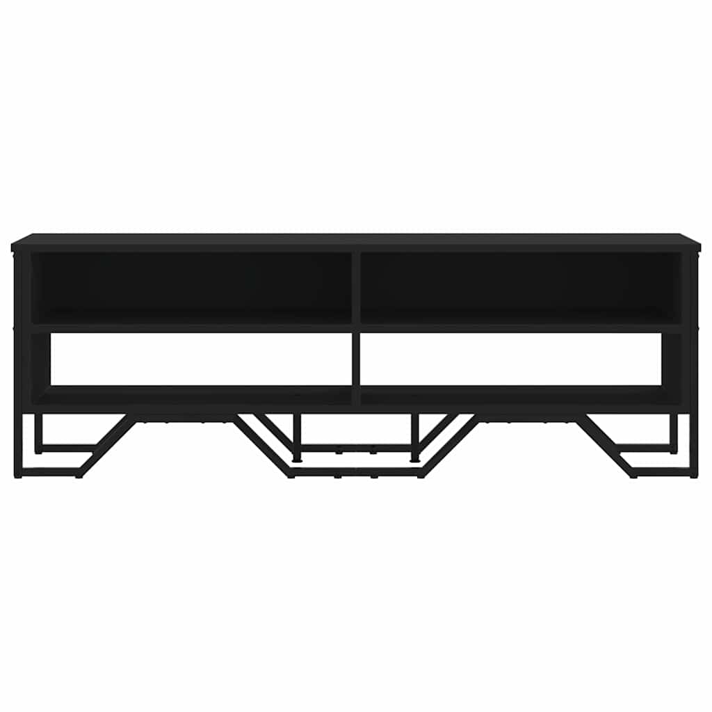 vidaXL TV Cabinet Black 122x34x41 cm Engineered Wood 4