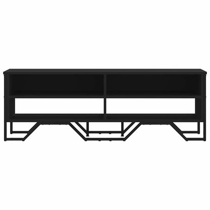 vidaXL TV Cabinet Black 122x34x41 cm Engineered Wood 4