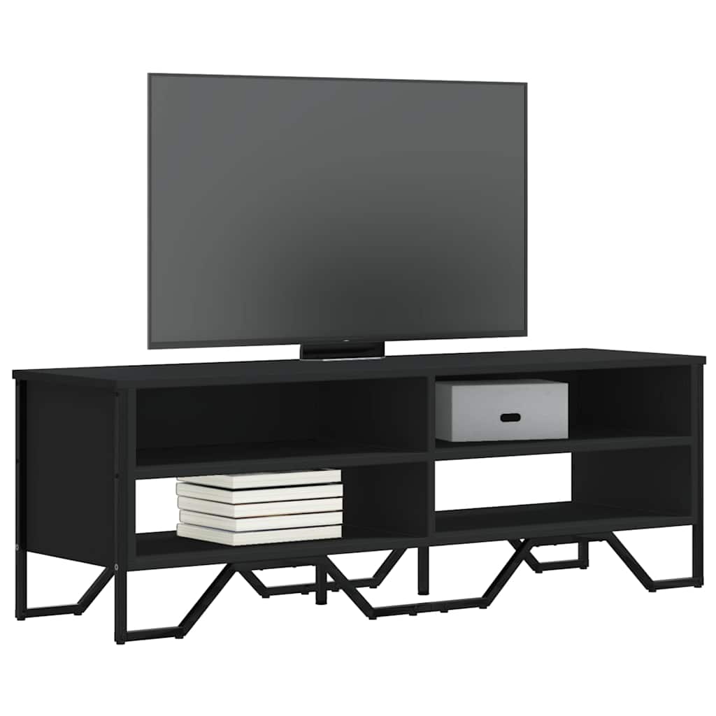 vidaXL TV Cabinet Black 122x34x41 cm Engineered Wood 1