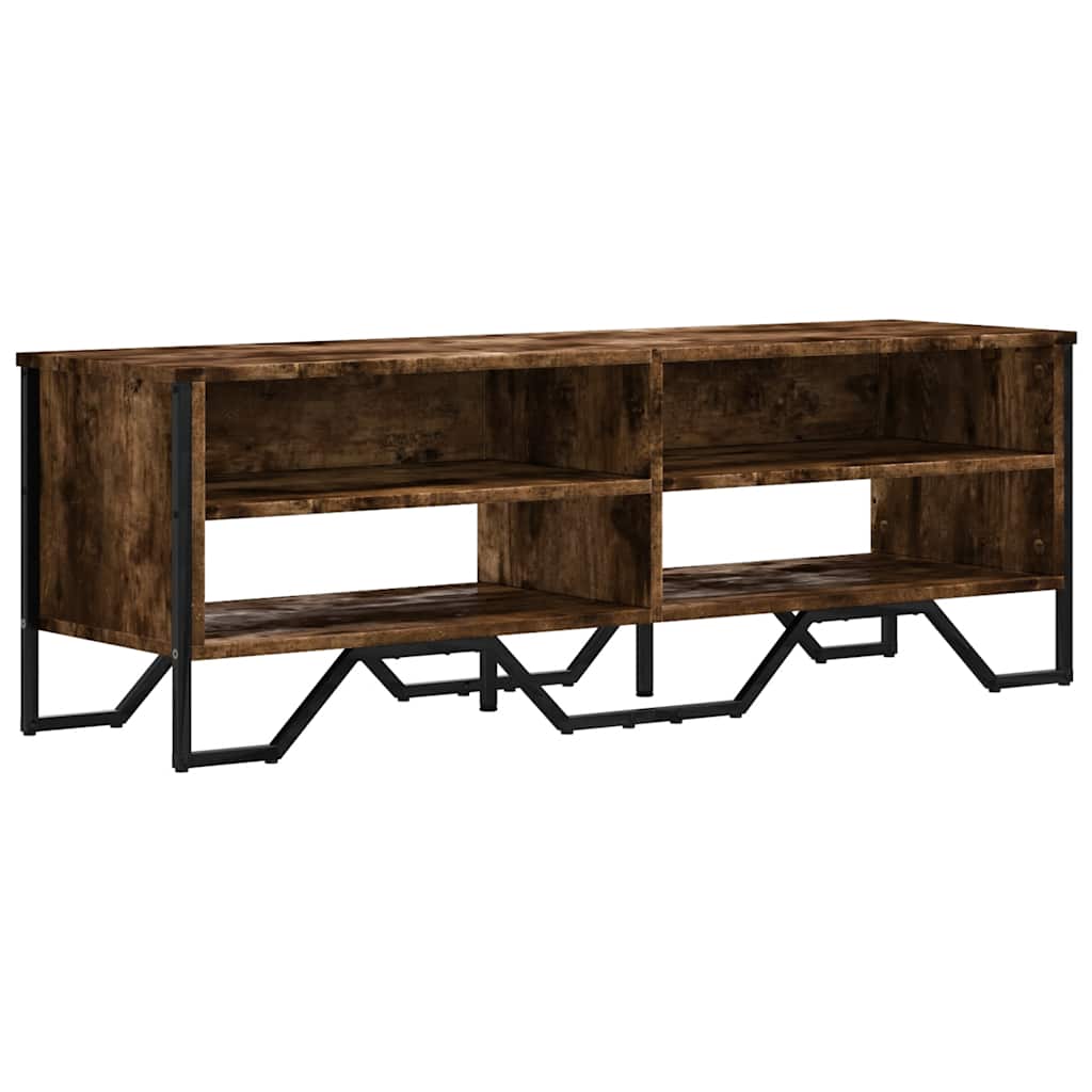 vidaXL TV Cabinet Smoked Oak 122x34x41 cm Engineered Wood 2