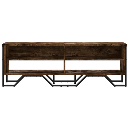 vidaXL TV Cabinet Smoked Oak 122x34x41 cm Engineered Wood 4