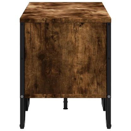 vidaXL TV Cabinet Smoked Oak 122x34x41 cm Engineered Wood 5