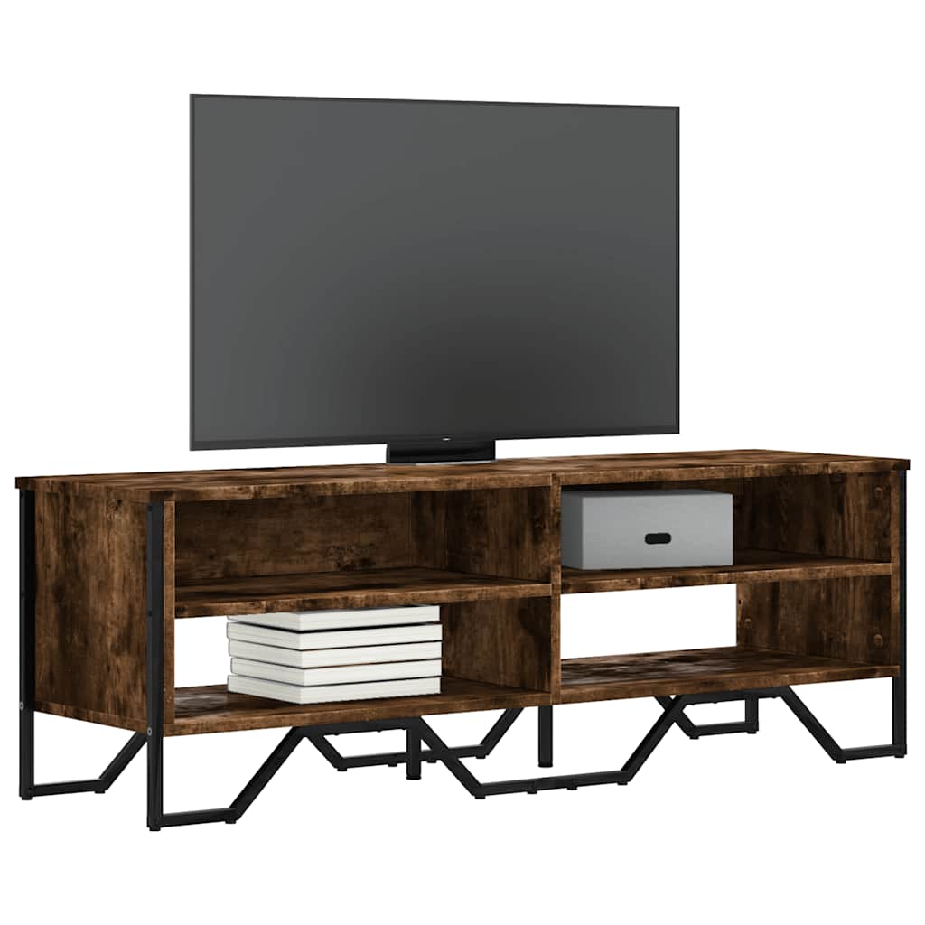 vidaXL TV Cabinet Smoked Oak 122x34x41 cm Engineered Wood 1