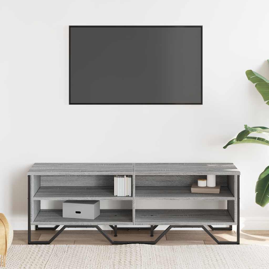 vidaXL TV Cabinet Grey Sonoma 122x34x41 cm Engineered Wood 3