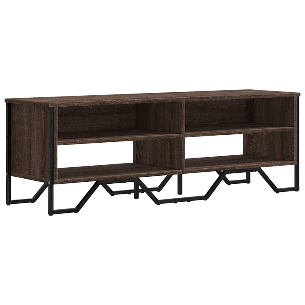 vidaXL TV Cabinet Brown Oak 122x34x41 cm Engineered Wood 2