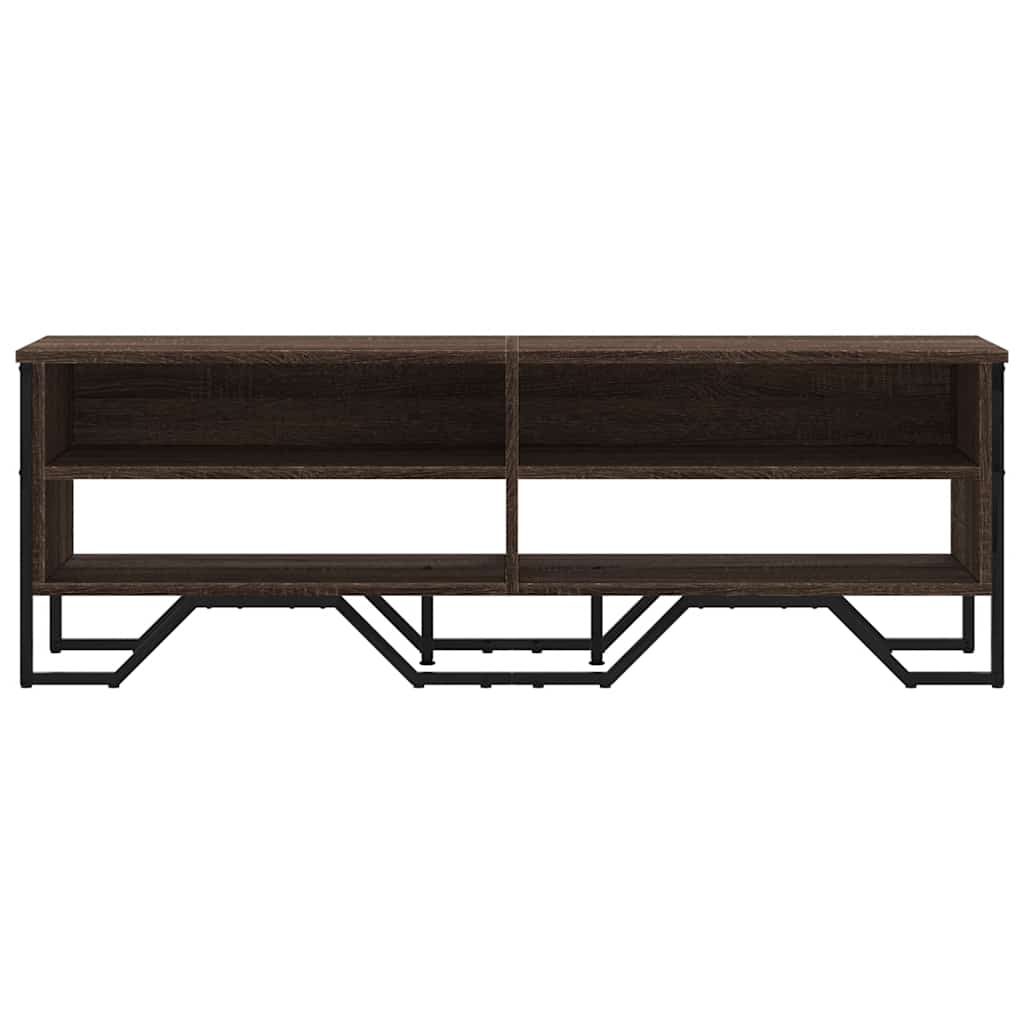 vidaXL TV Cabinet Brown Oak 122x34x41 cm Engineered Wood 4