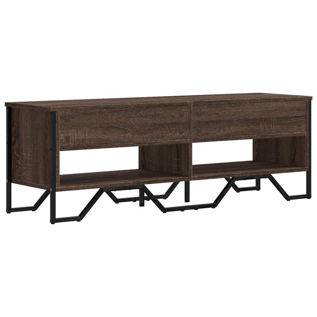 vidaXL TV Cabinet Brown Oak 122x34x41 cm Engineered Wood 6