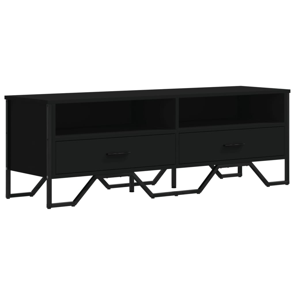 TV Cabinet 122x34x41 cm Engineered Wood Black