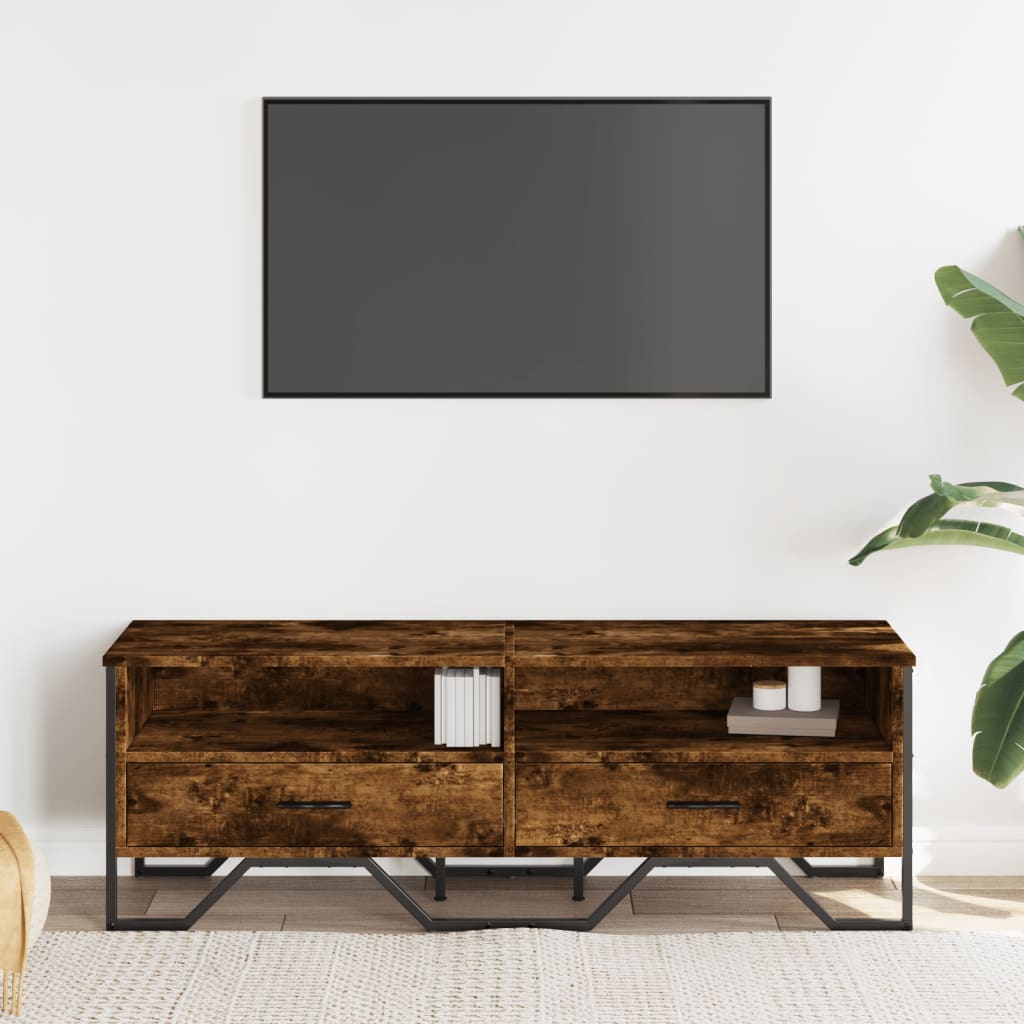 TV Cabinet 122x34x41 cm Engineered Wood Smoked oak