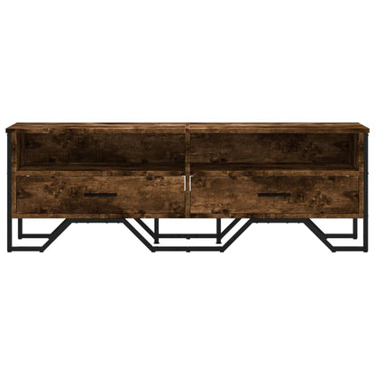 vidaXL TV Cabinet Smoked Oak 122x34x41 cm Engineered Wood 4