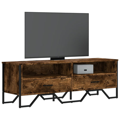 vidaXL TV Cabinet Smoked Oak 122x34x41 cm Engineered Wood 1