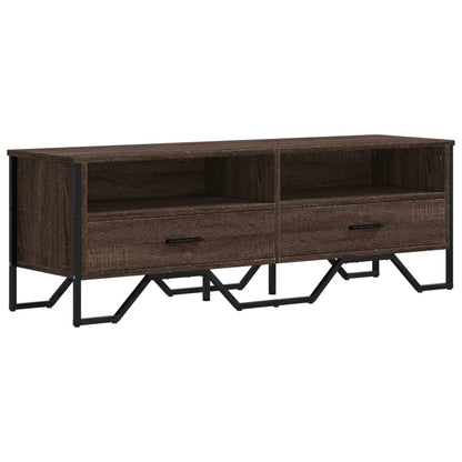vidaXL TV Cabinet Brown Oak 122x34x41 cm Engineered Wood 2