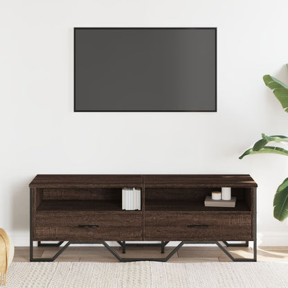vidaXL TV Cabinet Brown Oak 122x34x41 cm Engineered Wood 3
