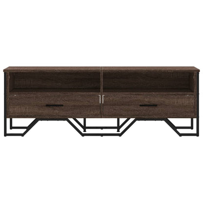 vidaXL TV Cabinet Brown Oak 122x34x41 cm Engineered Wood 4