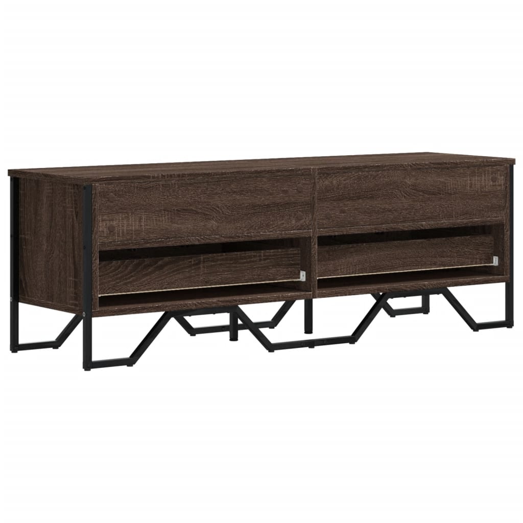 vidaXL TV Cabinet Brown Oak 122x34x41 cm Engineered Wood 6