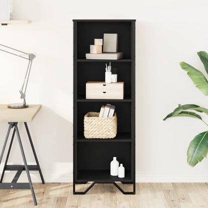 vidaXL Bookcase Black 50x31x137.5 cm Engineered Wood 3