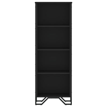 vidaXL Bookcase Black 50x31x137.5 cm Engineered Wood 4