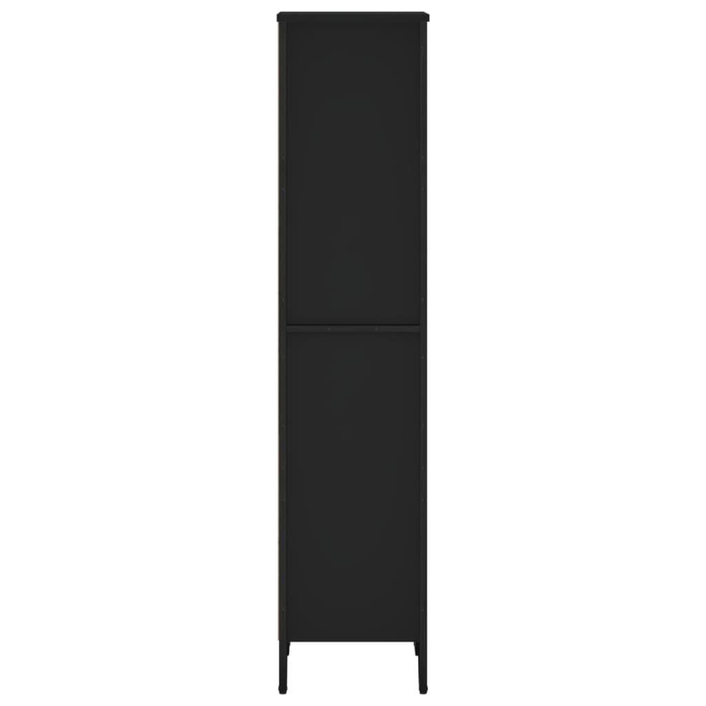 vidaXL Bookcase Black 50x31x137.5 cm Engineered Wood 5