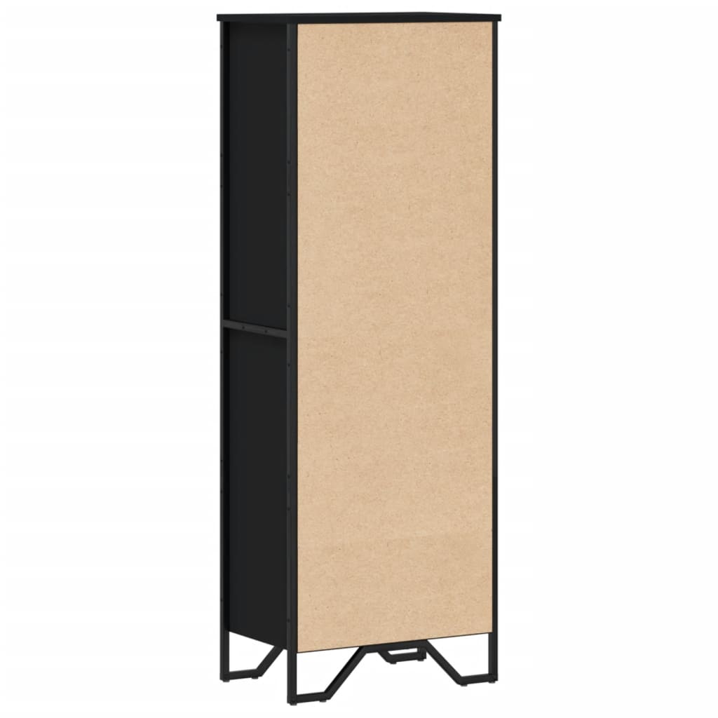 vidaXL Bookcase Black 50x31x137.5 cm Engineered Wood 6