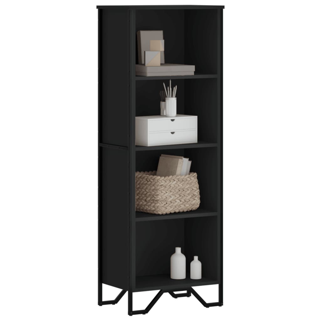 vidaXL Bookcase Black 50x31x137.5 cm Engineered Wood 1