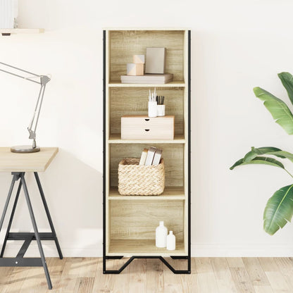 vidaXL Bookcase Sonoma Oak 50x31x137.5 cm Engineered Wood 3
