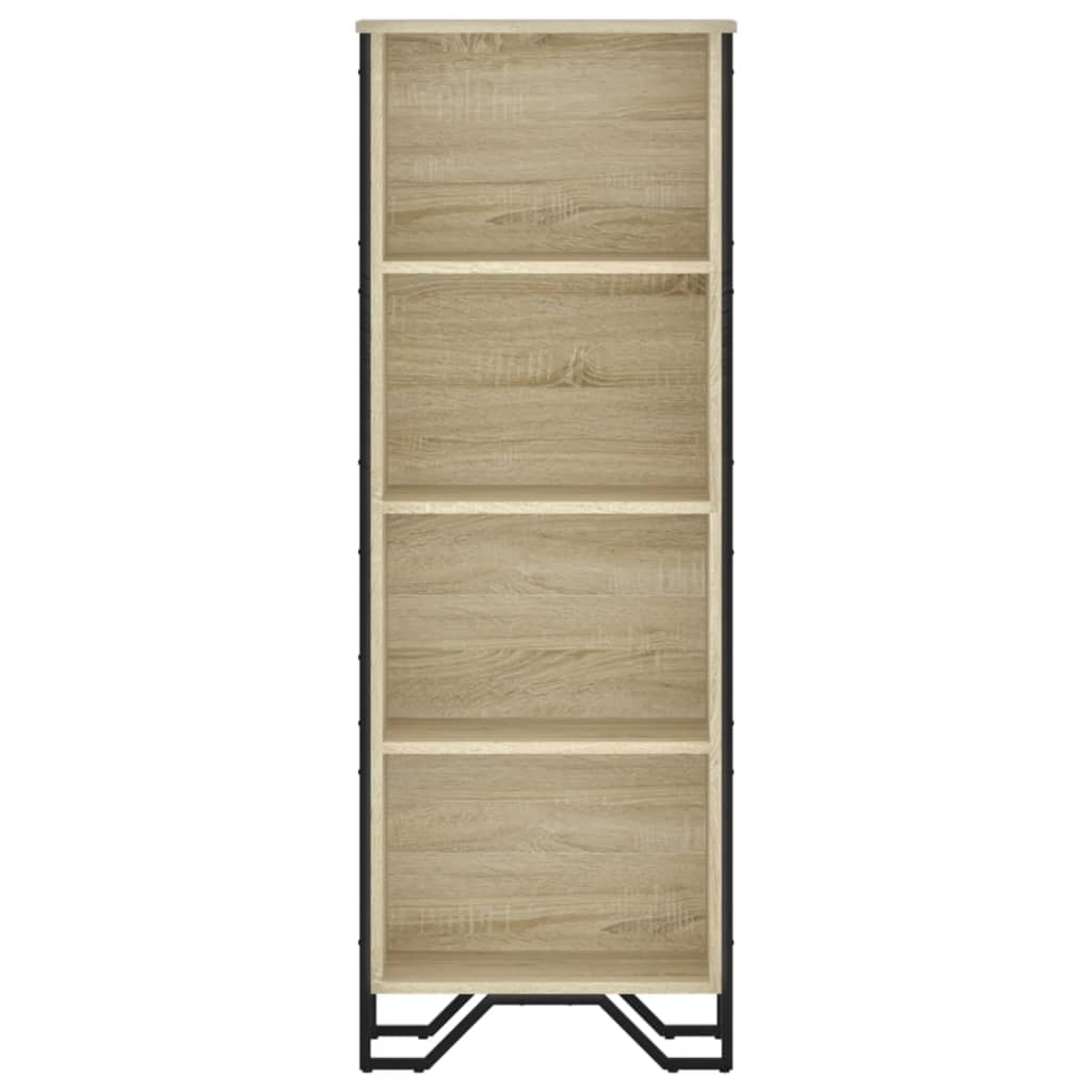 vidaXL Bookcase Sonoma Oak 50x31x137.5 cm Engineered Wood 4