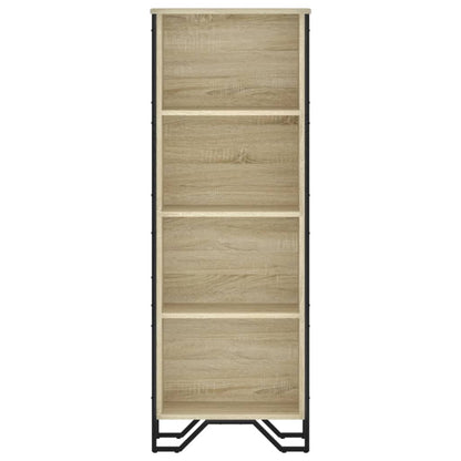 vidaXL Bookcase Sonoma Oak 50x31x137.5 cm Engineered Wood 4