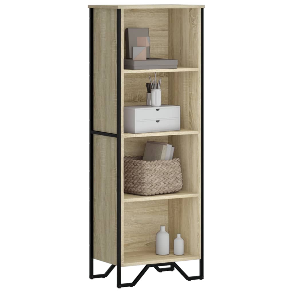 vidaXL Bookcase Sonoma Oak 50x31x137.5 cm Engineered Wood 1