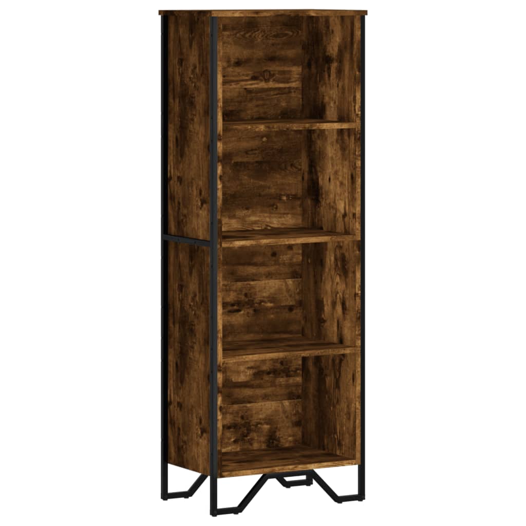 vidaXL Bookcase Smoked Oak 50x31x137.5 cm Engineered Wood 2