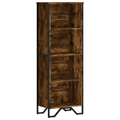 vidaXL Bookcase Smoked Oak 50x31x137.5 cm Engineered Wood 2