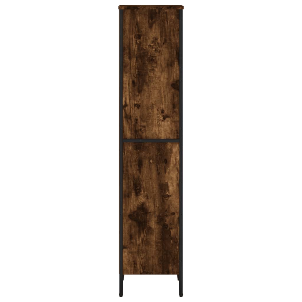 vidaXL Bookcase Smoked Oak 50x31x137.5 cm Engineered Wood 5