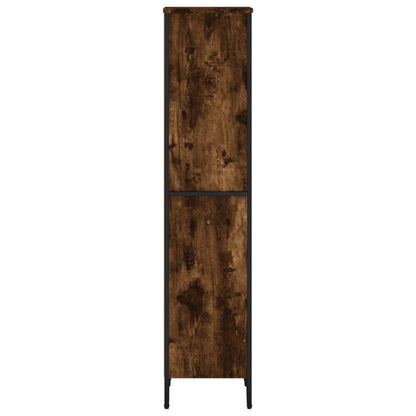 vidaXL Bookcase Smoked Oak 50x31x137.5 cm Engineered Wood 5