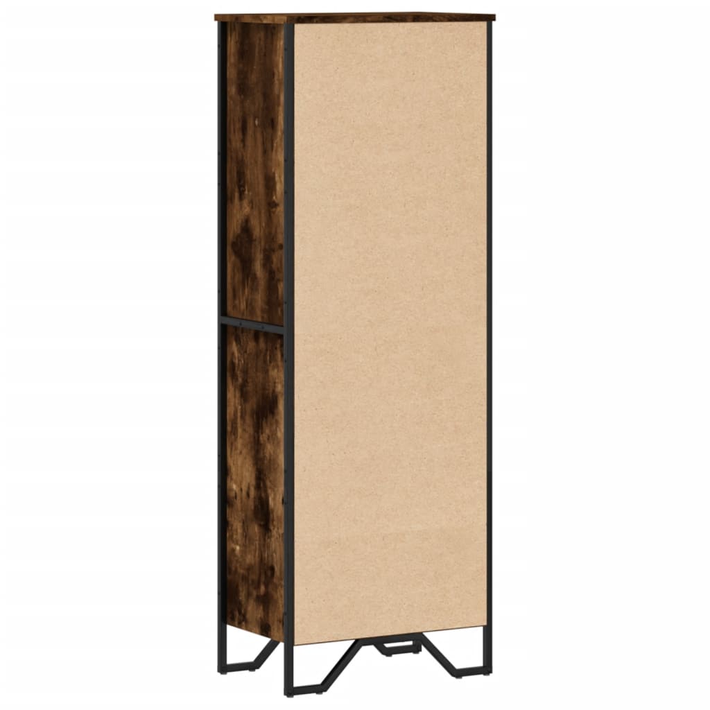 vidaXL Bookcase Smoked Oak 50x31x137.5 cm Engineered Wood 6