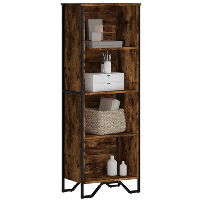vidaXL Bookcase Smoked Oak 50x31x137.5 cm Engineered Wood 1