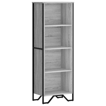 vidaXL Bookcase Grey Sonoma 50x31x137.5 cm Engineered Wood 2