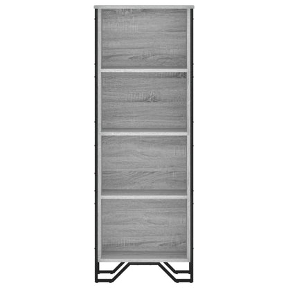 vidaXL Bookcase Grey Sonoma 50x31x137.5 cm Engineered Wood 4