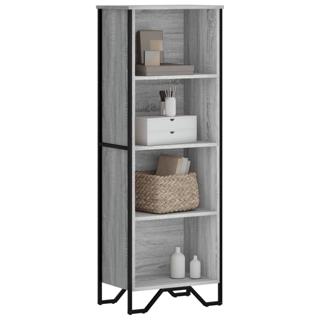 vidaXL Bookcase Grey Sonoma 50x31x137.5 cm Engineered Wood 1