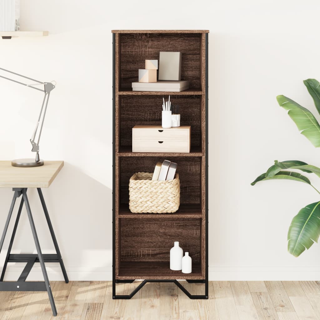vidaXL Bookcase Brown Oak 50x31x137.5 cm Engineered Wood 3