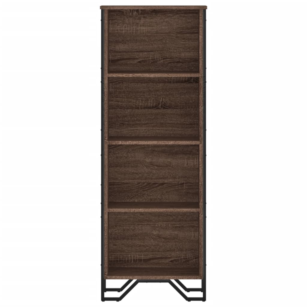 vidaXL Bookcase Brown Oak 50x31x137.5 cm Engineered Wood 4